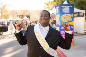 A prom court contestant zots